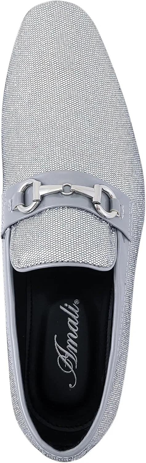 Amali Devy, Men's Dress Loafers, Slip-On Tuxedo Shoes for Men, Velvet Embellished Loafer Slippers