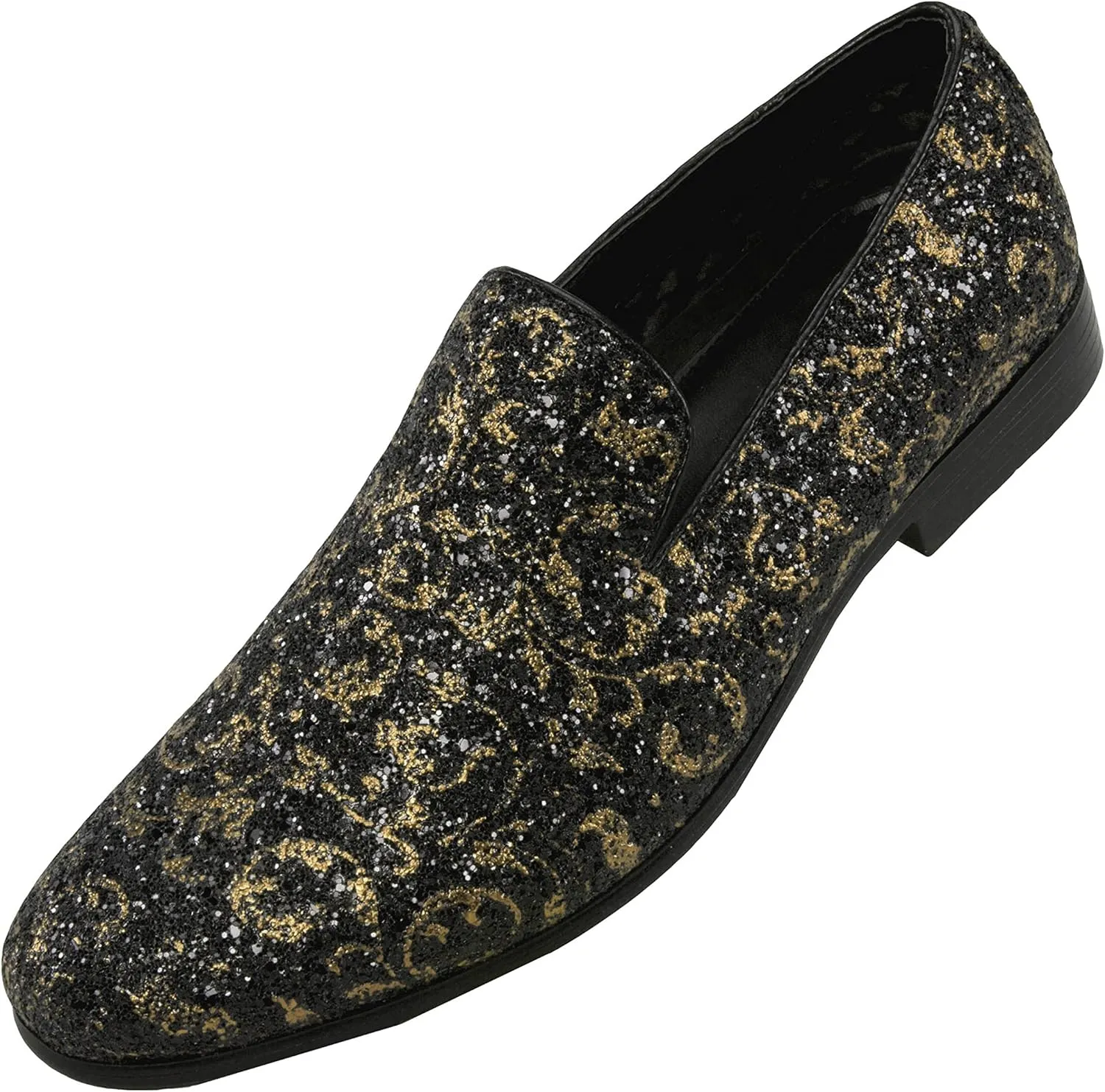 Amali Men's Paisley Metallic Erin Driving Smoking Slip On Loafer Dress Shoe