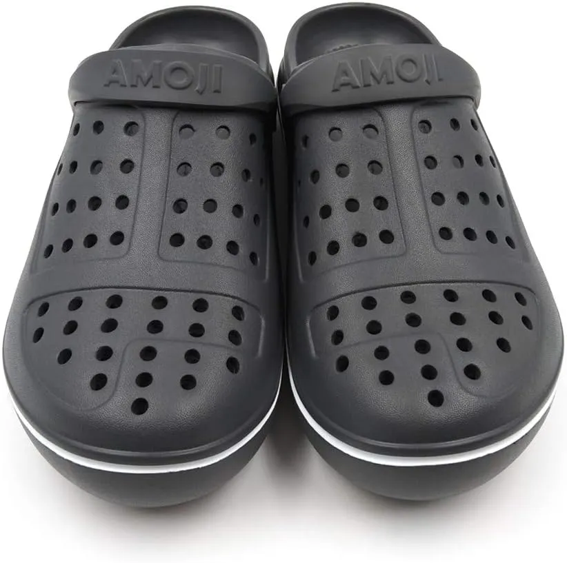 Amoji Unisex Clogs Garden Shoes Slip On Sandals CL8818