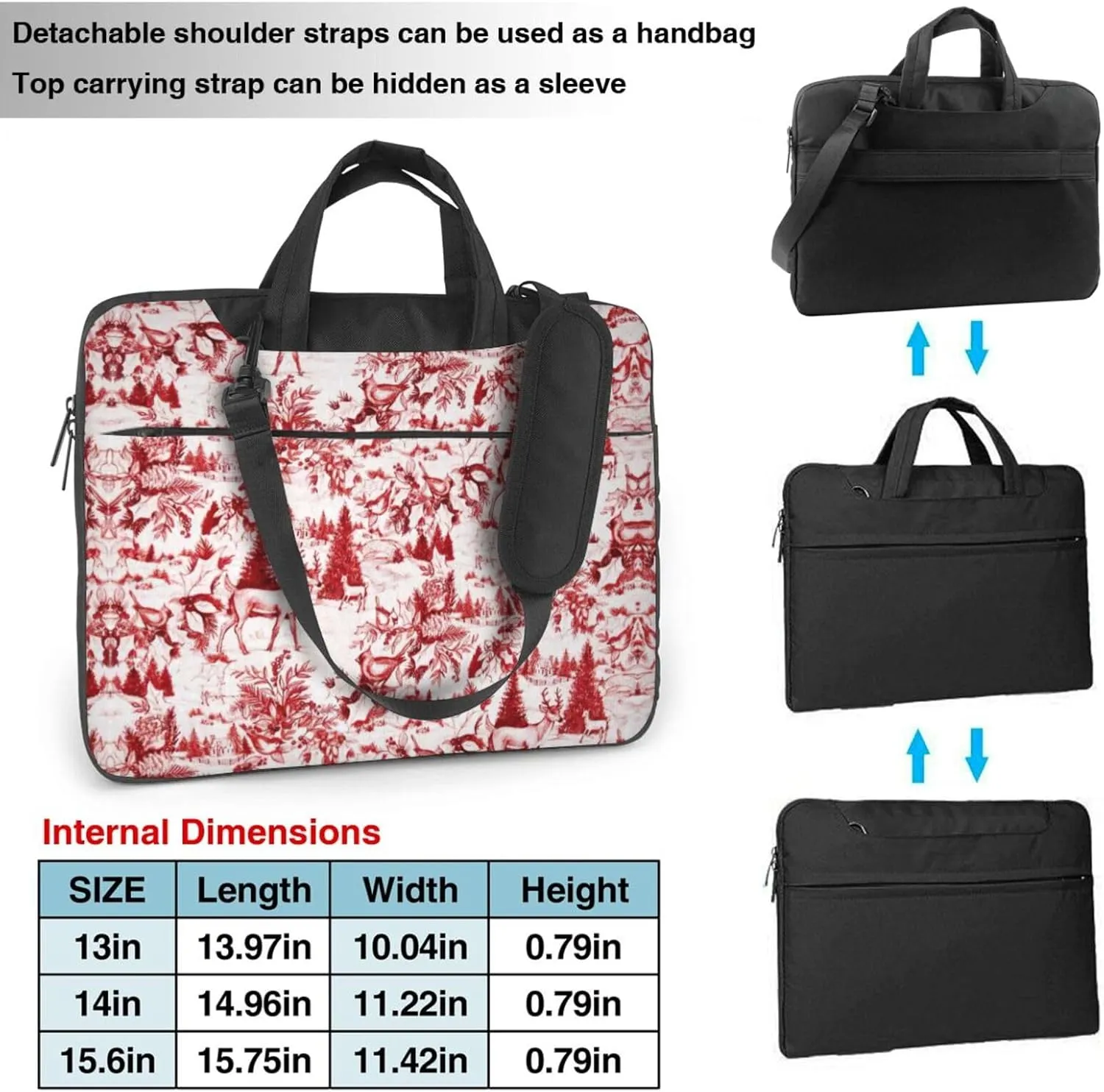 Animal Wilderness Bear Deer Print Trendy Oxford Cloth Laptop Bag - Versatile Laptop Case,Messenger Bag, Shoulder Bag