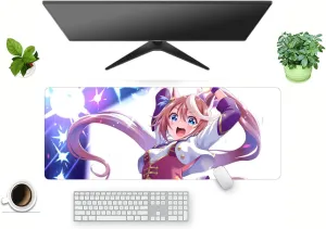 Anime Mouse Pad Umamusume Pretty Derby Tokai Teio Gaming Keyboard Mat Non-Slip Water-Resistant Rubber Base Full Desk Mousepad 3D Pattern