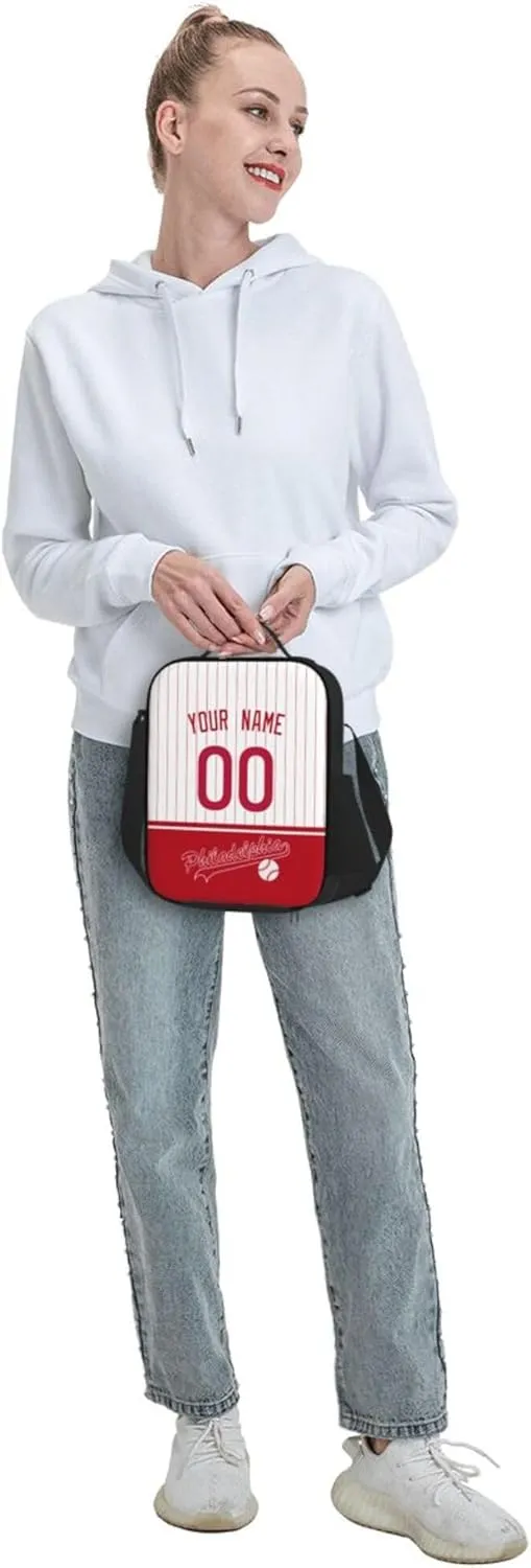 ANTKING Philadelphia Lunch Box Lunch Bag Cooler Custom Any Name and Any Number Personalized Gifts for Kids Men Women