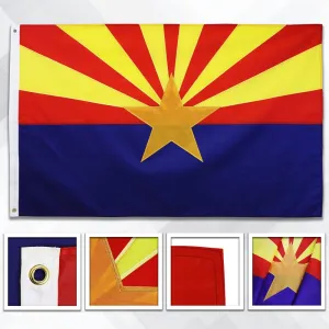 Arizona Embroidered Flag 3x5ft