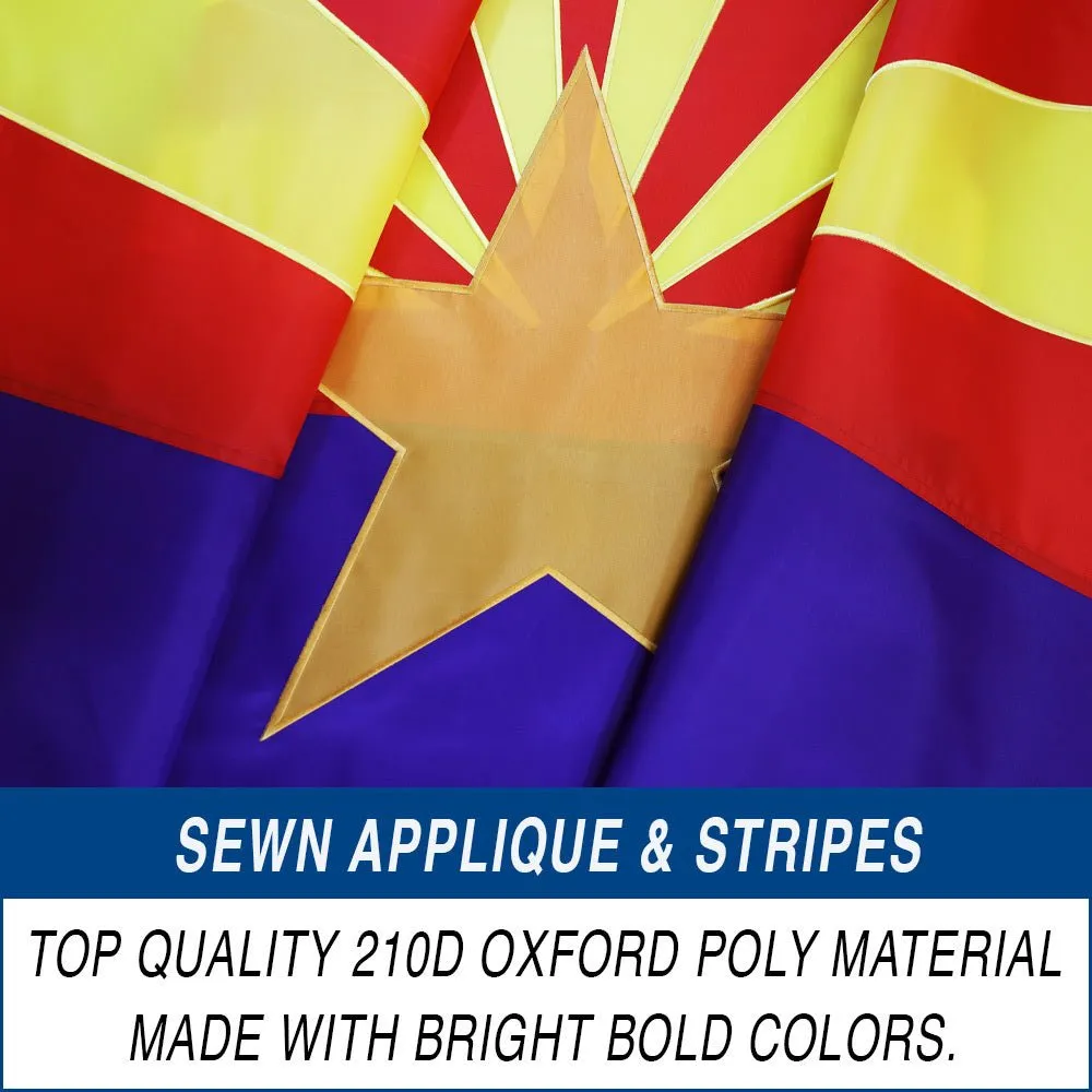 Arizona Embroidered Flag 3x5ft