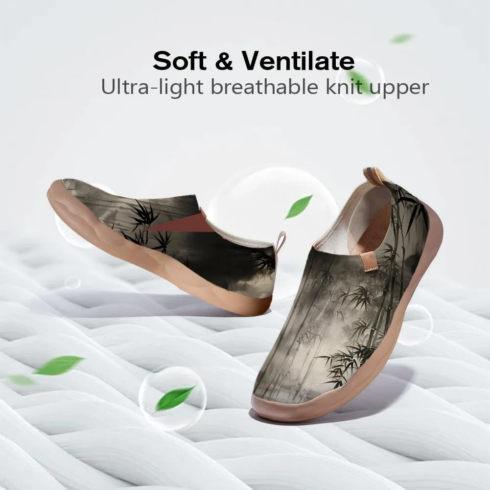 Art Painted Shoes for Women Knit Casual Flats Slip On Loafers Lightweight Travel Sneaker