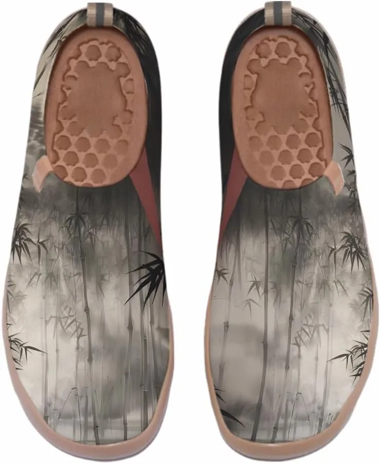 Art Painted Shoes for Women Knit Casual Flats Slip On Loafers Lightweight Travel Sneaker