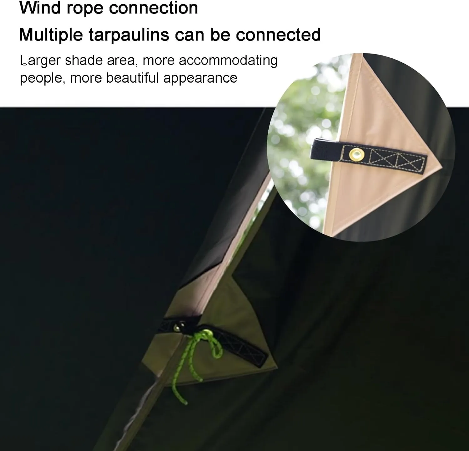 Awning Tarpaulin, 300D Oxford Cloth Camping Tent Tarp, PU 5000 Waterproof Ground Sheet Mat for Outdoor Furniture,Tents Tarp Cover(Black,220cm/87in)