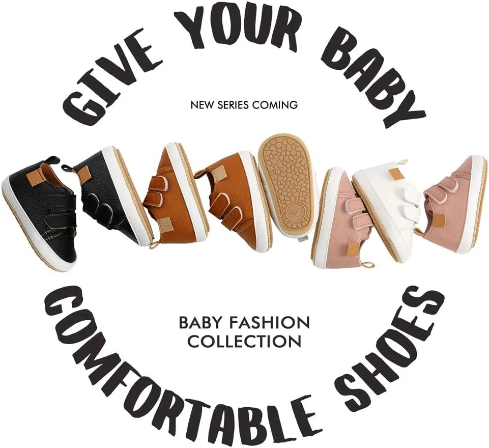 Baby Boy Girls Oxford Shoes Soft Rubber Sole Toddler Sneakers Ankle Boots Infant Walking Moccasins