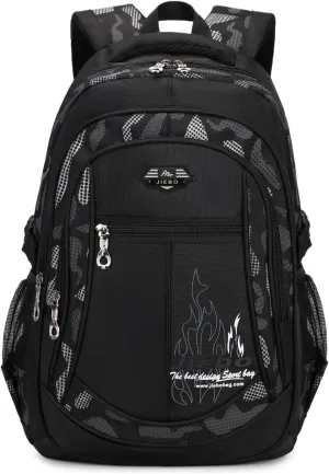 Backpacks for Boys Elementary Middle School Bags Kids Heavy Duty Durable Teenage Student Sturdy Bookbag Travel Waterproof 18in (D-Black)
