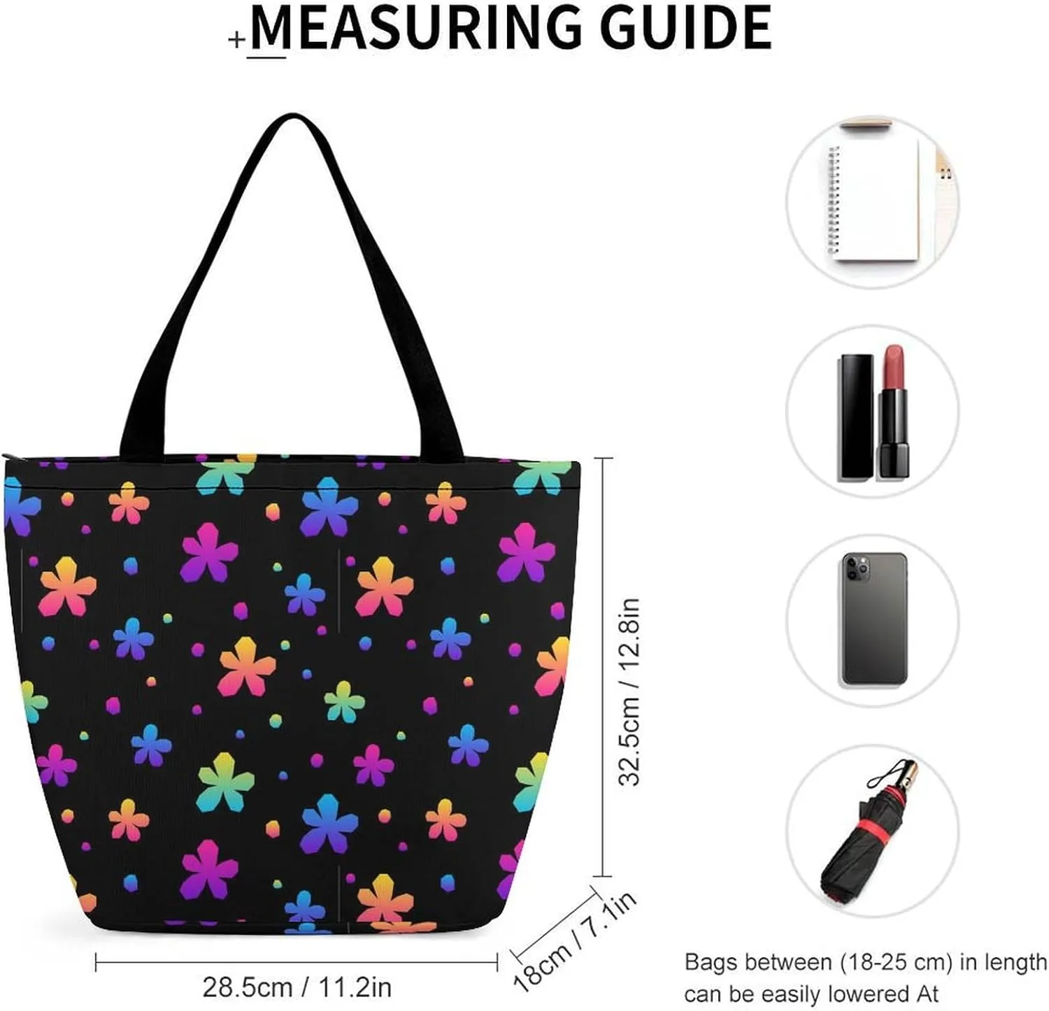 Bats Starrys Skys Pattern Hobo Handbags With Zipper Women's Tote Handbags