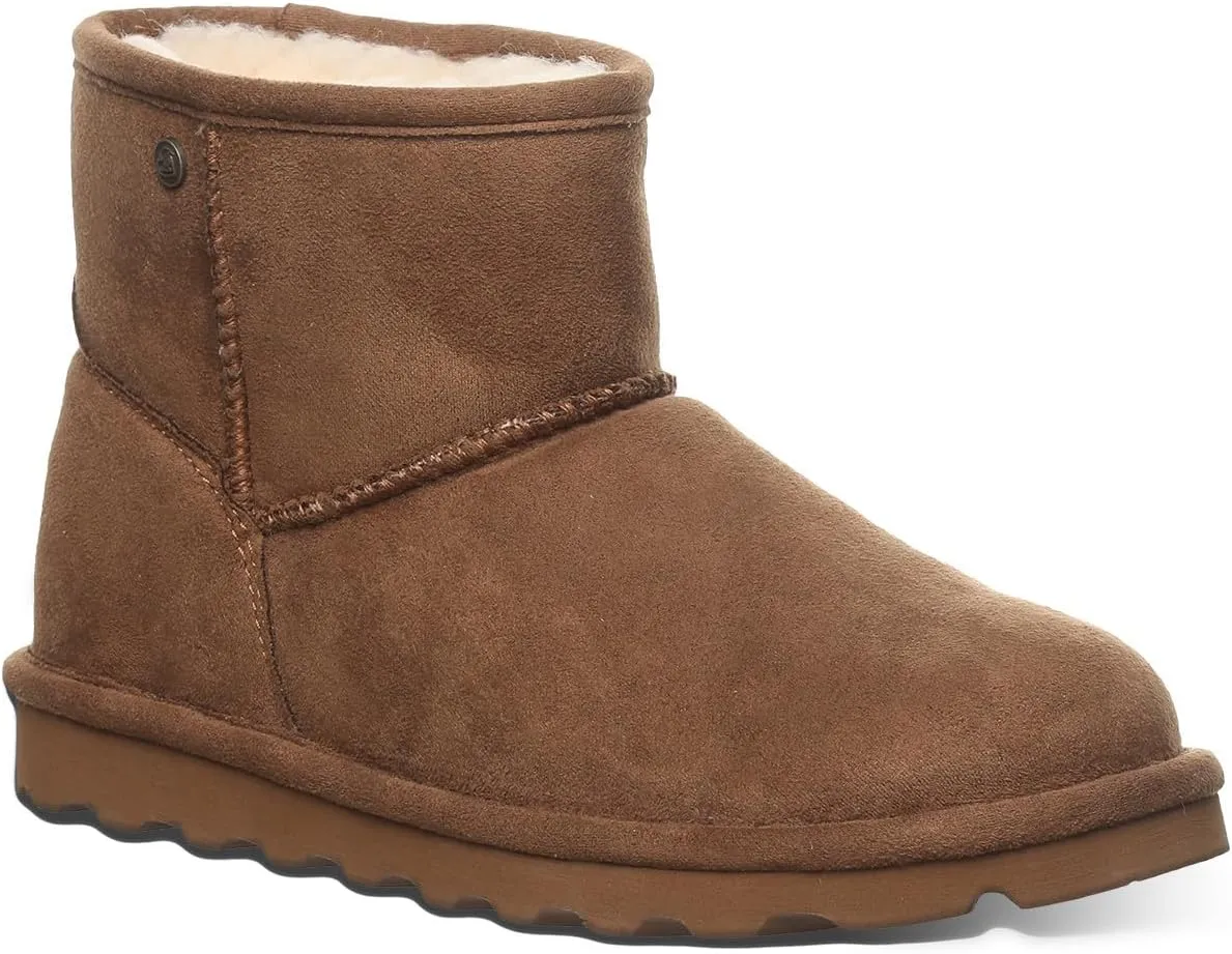 BEARPAW Women's Alyssa Vegan Multiple Colors | Women's Ankle Boot | Women's Slip On Boot | Comfortable Winter Boot