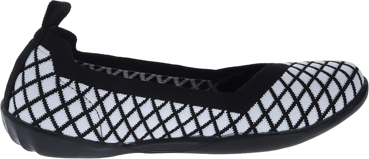 Bernie Mev Catwalk X Black White Womens Comfort Slip-On Size