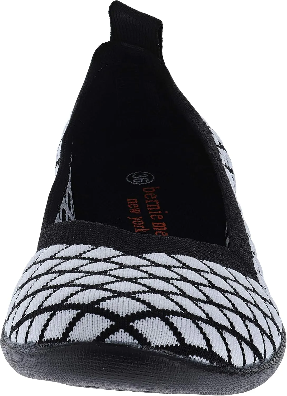 Bernie Mev Catwalk X Black White Womens Comfort Slip-On Size