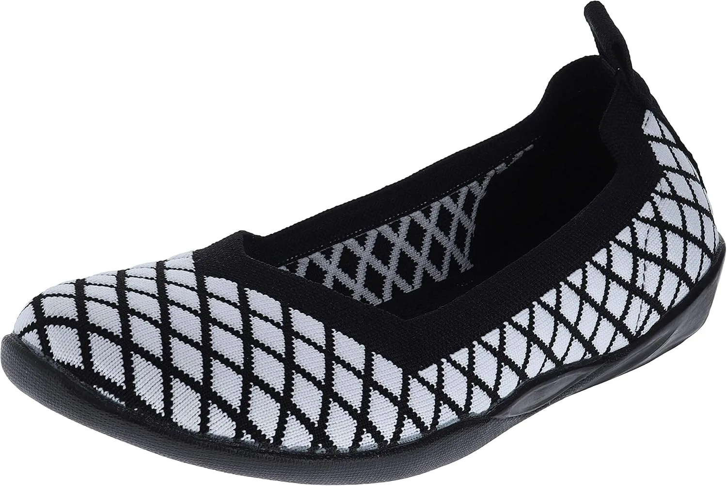 Bernie Mev Catwalk X Black White Womens Comfort Slip-On Size