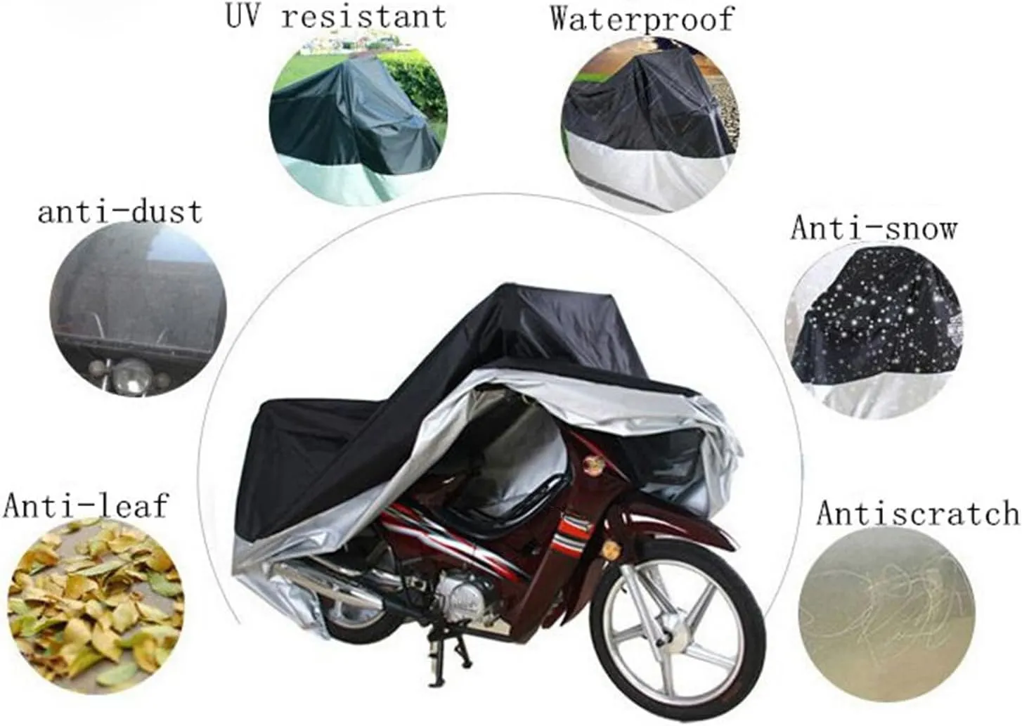 Bike Cover Oxford Cloth dustproof, Rainproof and UV-Proof Mountain Bike/Road Bike with Keyhole Storage Bag
