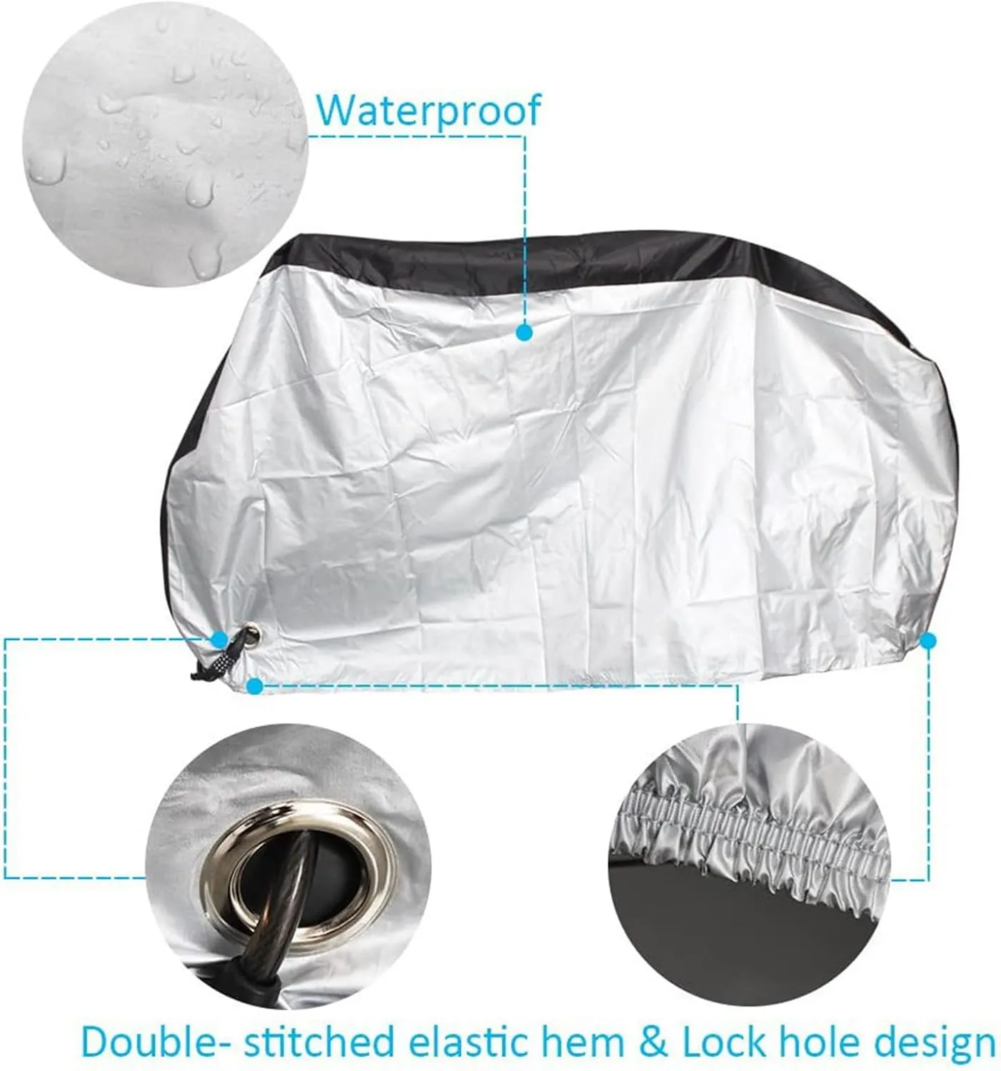 Bike Cover Oxford Cloth dustproof, Rainproof and UV-Proof Mountain Bike/Road Bike with Keyhole Storage Bag