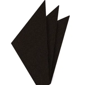 Bitter Chocolate Oxford Silk Pocket Square #EOXP-9