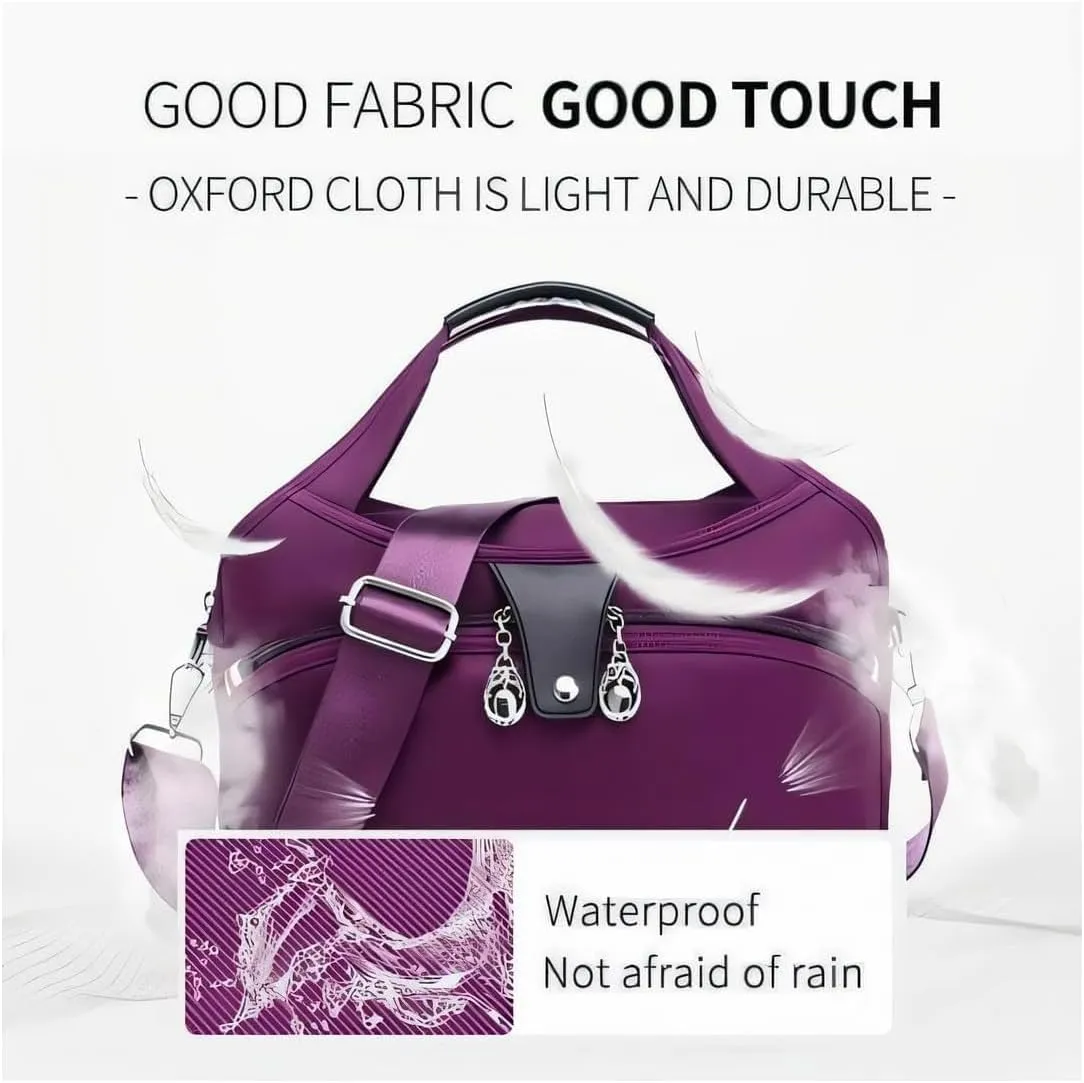 Blaciokamiths Tote Bag, Soft Side Lightweight Underseat Tote Bag, Multi-pocket Fashion Waterproof Crossbody, for Womens man