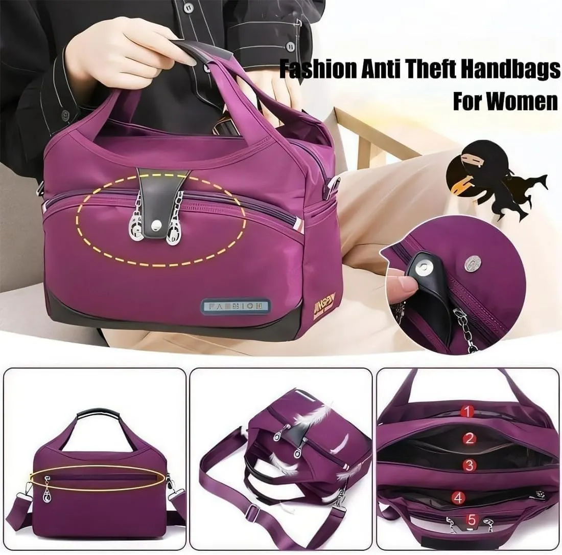 Blaciokamiths Tote Bag, Soft Side Lightweight Underseat Tote Bag, Multi-pocket Fashion Waterproof Crossbody, for Womens man