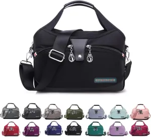 Blaciokamiths Tote Bag, Soft Side Lightweight Underseat Tote Bag, Multi-pocket Fashion Waterproof Crossbody, for Womens man