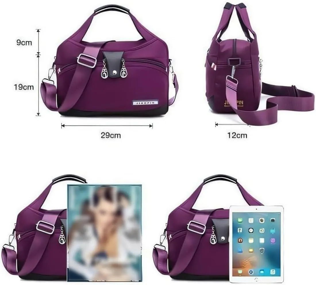 Blaciokamiths Tote Bag, Soft Side Lightweight Underseat Tote Bag, Multi-pocket Fashion Waterproof Crossbody, for Womens man