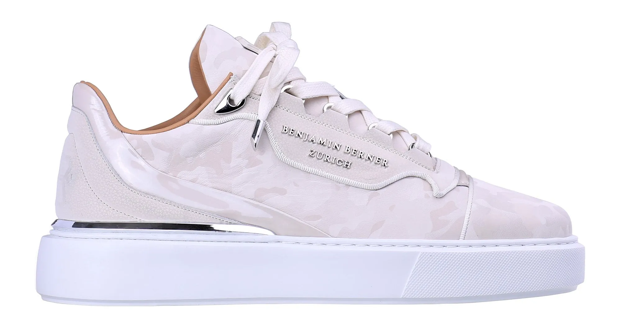 BNJ RAPHAEL Low-Top  MARBLE REFLECTIVE CAMOUFLAGE CALFSKIN