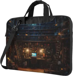 Bookshelf Library Education Book Laptop Shoulder Bag for Women, Laptop Sleeve Case Durable Computer Bag