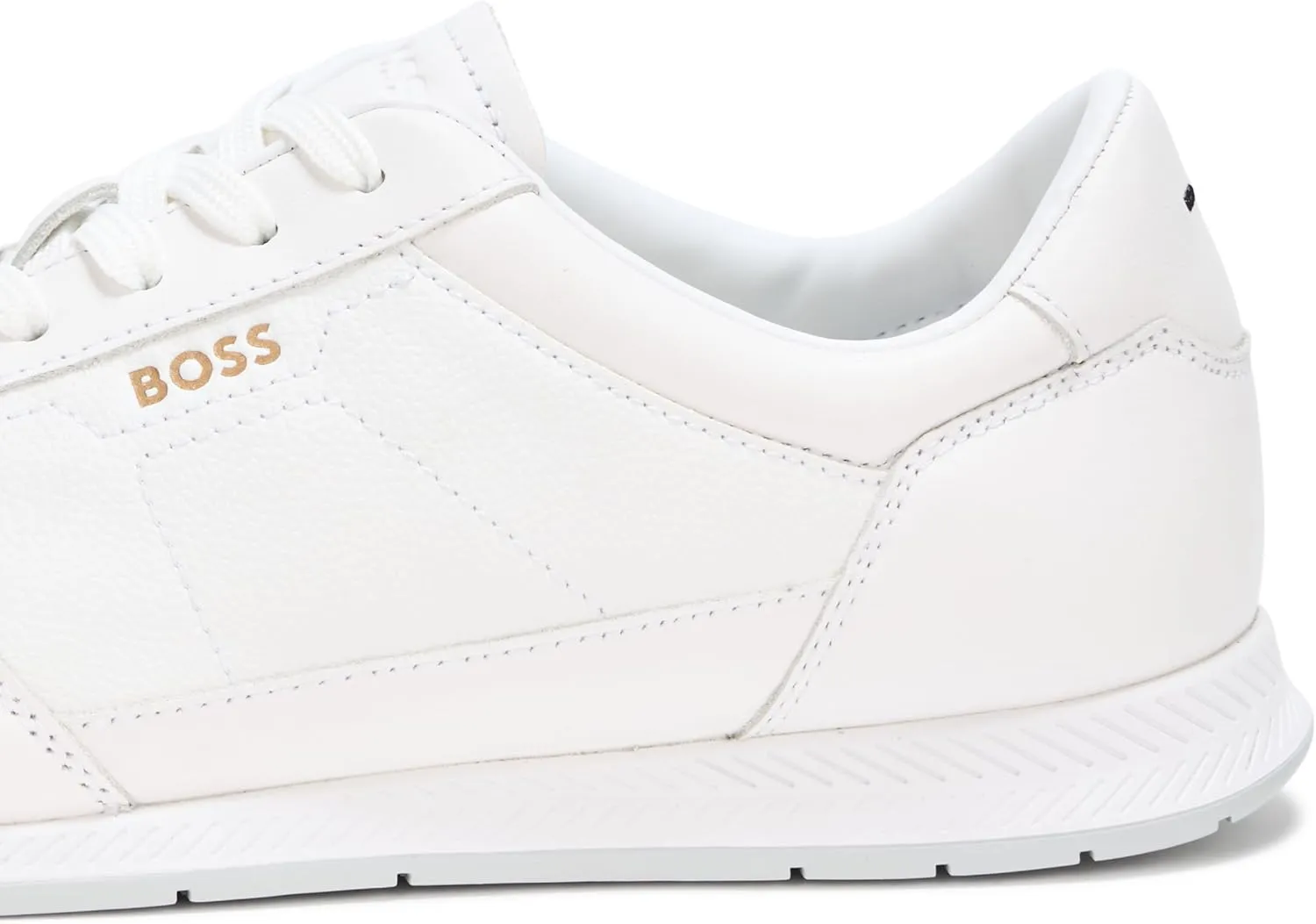 BOSS Men's Titanium Low Profile Leather Sneaker