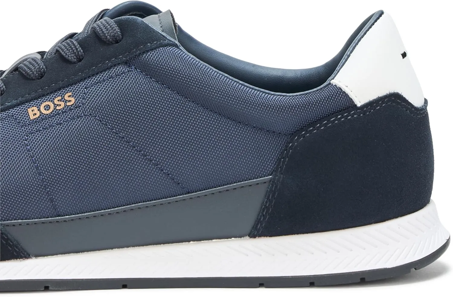 BOSS Men's Titanium Low Profile Leather Sneaker