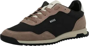 BOSS Men's Zayn Low Profile Suede Leather Two Tone Sneaker