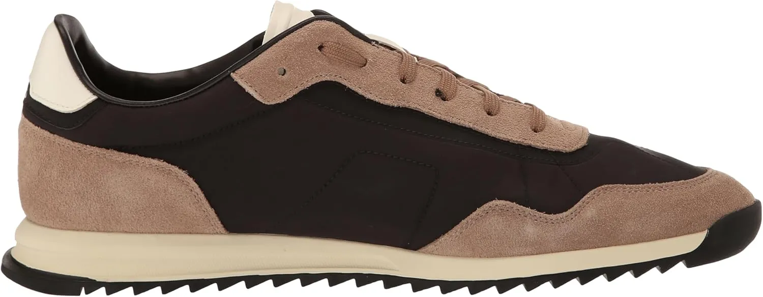 BOSS Men's Zayn Low Profile Suede Leather Two Tone Sneaker