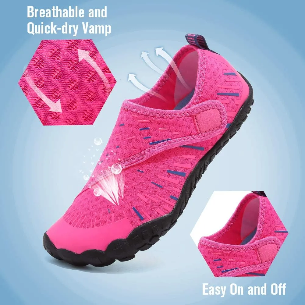Boys & Girls Water Shoes Lightweight Comfort Sole Easy Walking Athletic Slip on Aqua Sock(Toddler/Little Kid/Big Kid)