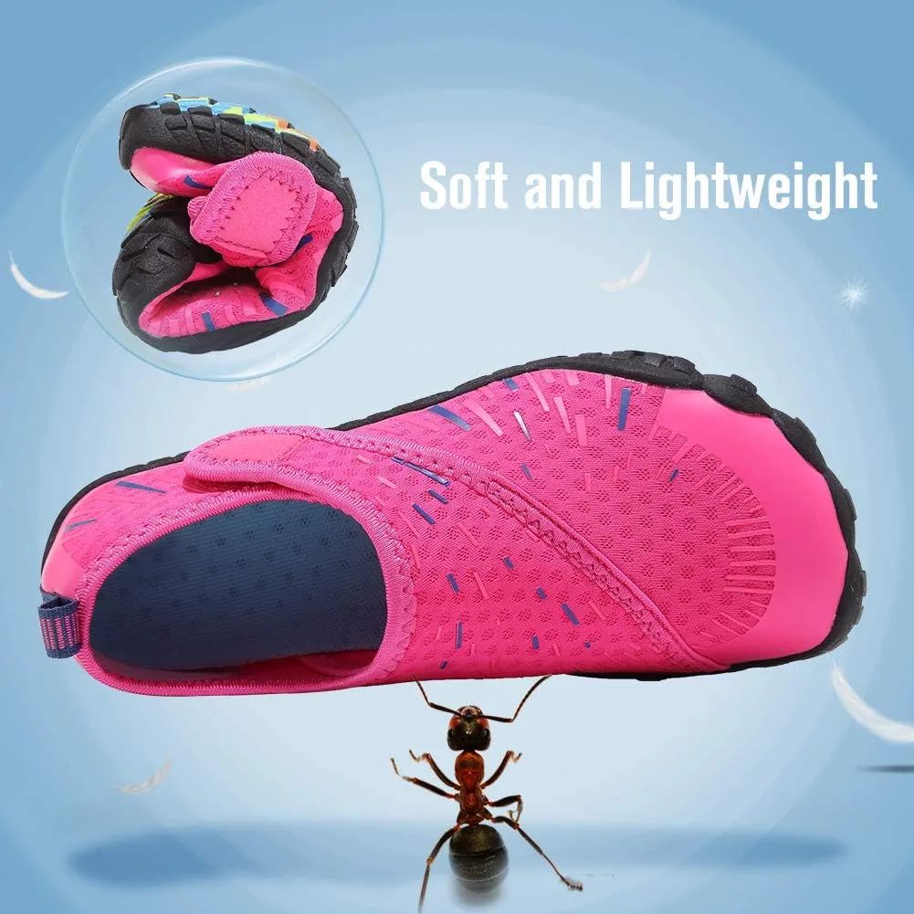Boys & Girls Water Shoes Lightweight Comfort Sole Easy Walking Athletic Slip on Aqua Sock(Toddler/Little Kid/Big Kid)