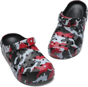 Boys Girls Camo Garden Clogs: Comfortable Slip-On Beach Sandals for Littele Kid/Big Kids and Sizes