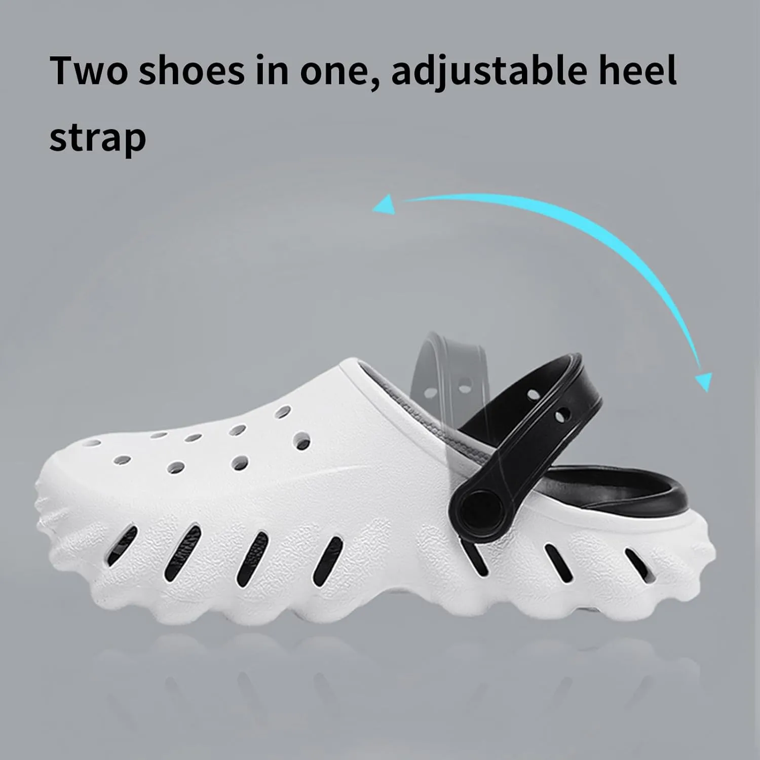 Breathable Hollow Design Men's Garden Clogs - Comfortable non-slip couple beach shoes for sports, canoeing and rafting
