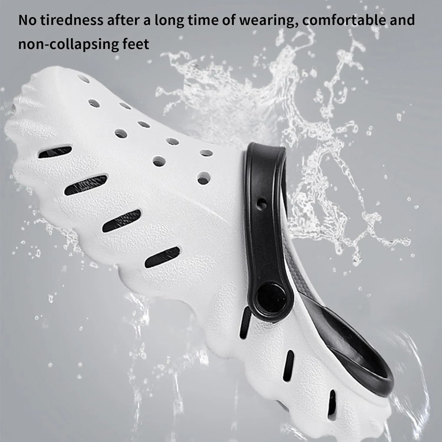 Breathable Hollow Design Men's Garden Clogs - Comfortable non-slip couple beach shoes for sports, canoeing and rafting