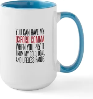 CafePress Oxford Comma Mugs 15 oz (444 ml) Ceramic Coffee Mug
