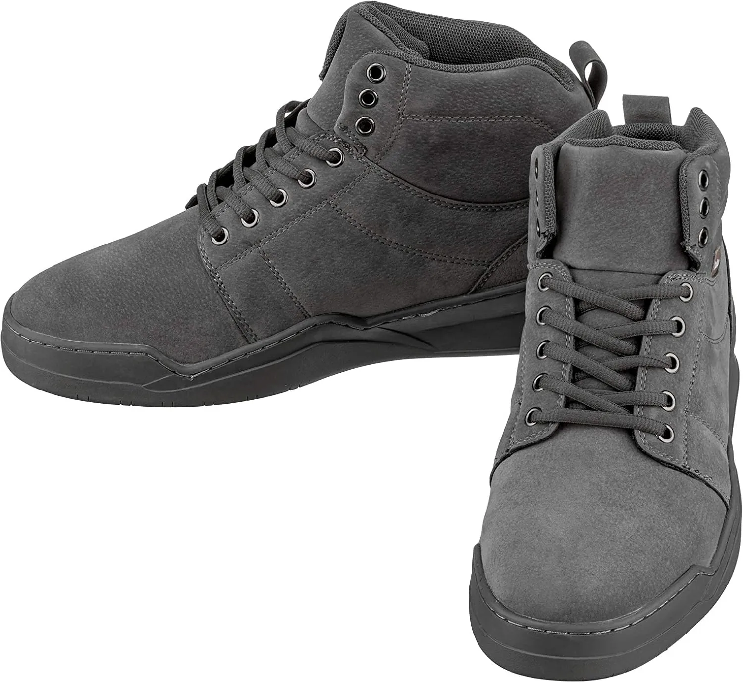 CALTO Men's Invisible Height Increasing Elevator Shoes - Grey Athletic Ankle Top Sneaker Boots - 2.6 Inches Taller - H3122- Size 13 D(M) US