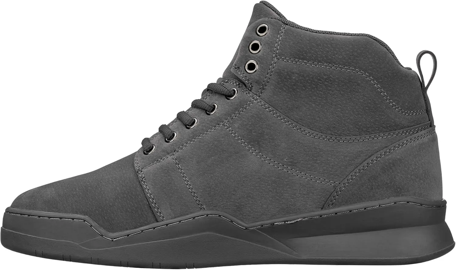 CALTO Men's Invisible Height Increasing Elevator Shoes - Grey Athletic Ankle Top Sneaker Boots - 2.6 Inches Taller - H3122- Size 13 D(M) US