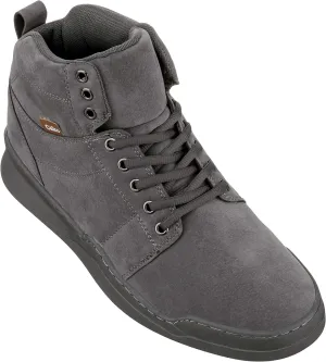 CALTO Men's Invisible Height Increasing Elevator Shoes - Grey Athletic Ankle Top Sneaker Boots - 2.6 Inches Taller - H3122- Size 13 D(M) US