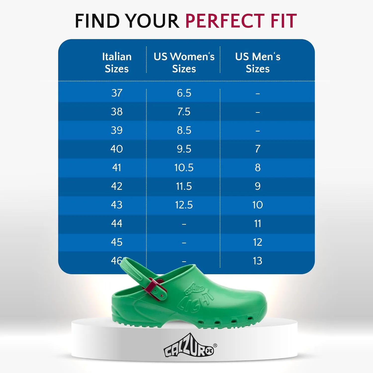 CALZURO Lights - Lightweight Work Clogs - Non Slip Work Shoes for Men and Women - Slip Resistant Kitchen Shoes, Garden and Nursing Clogs -