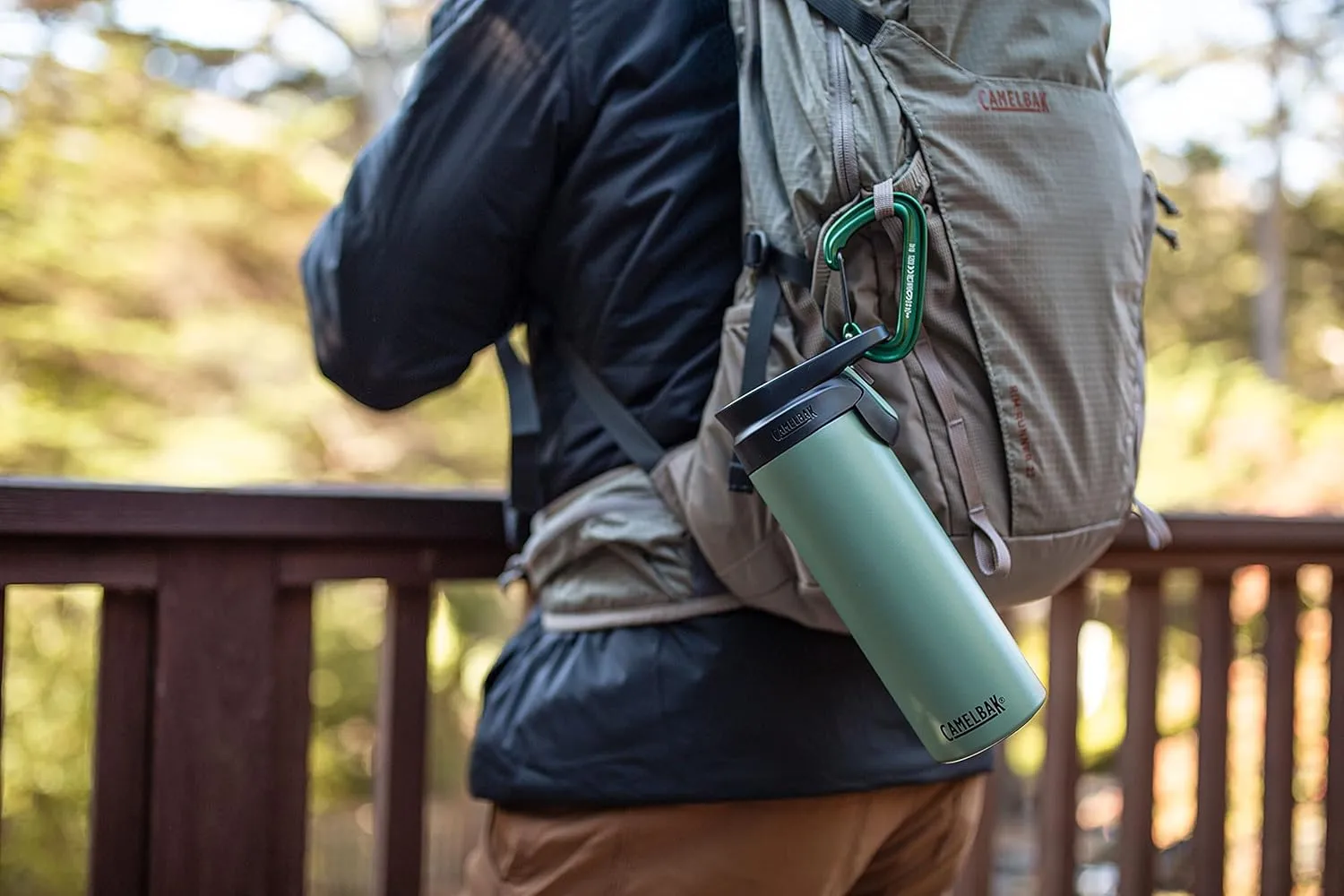 CamelBak Forge Flow Coffee & Travel Mug, Insulated Stainless Steel - Non-Slip Silicon Base - Easy One-Handed Operation - 12oz, Dusk Blue