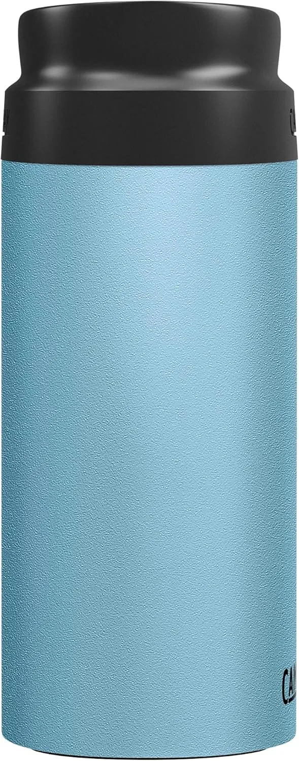 CamelBak Forge Flow Coffee & Travel Mug, Insulated Stainless Steel - Non-Slip Silicon Base - Easy One-Handed Operation - 12oz, Dusk Blue
