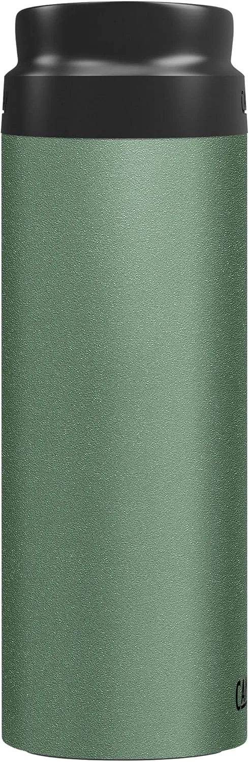 CamelBak Forge Flow Coffee & Travel Mug, Insulated Stainless Steel - Non-Slip Silicon Base - Easy One-Handed Operation - 16oz, Moss