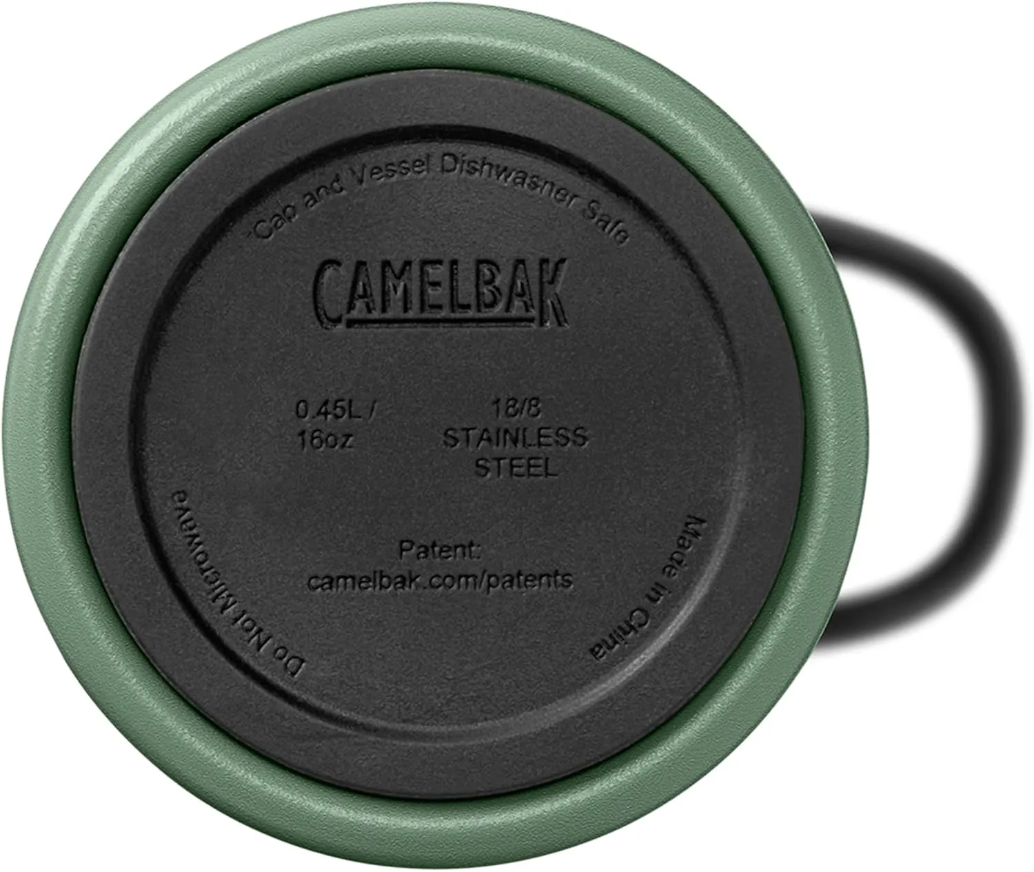 CamelBak Forge Flow Coffee & Travel Mug, Insulated Stainless Steel - Non-Slip Silicon Base - Easy One-Handed Operation - 16oz, Moss