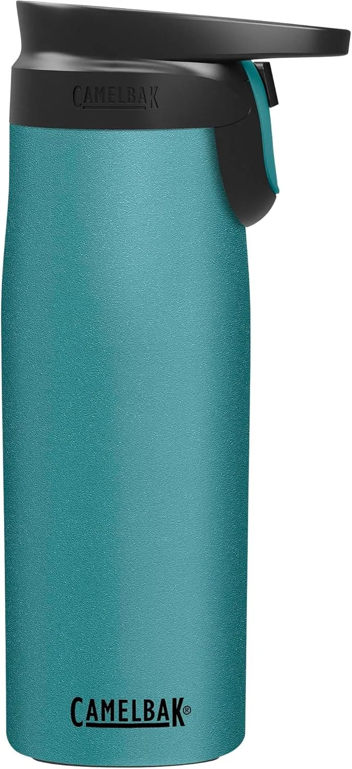 CamelBak Forge Flow Coffee & Travel Mug, Insulated Stainless Steel - Non-Slip Silicon Base - Easy One-Handed Operation - 20oz, Lagoon