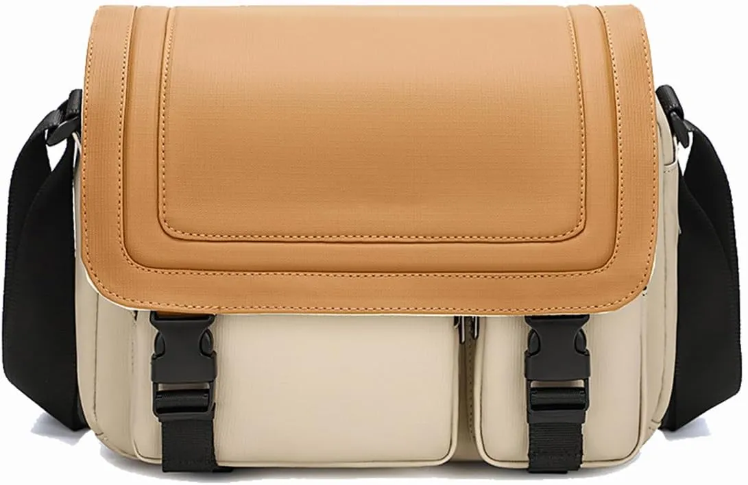 Camera Sling Bag with Tripod Holder, Waterproof Anti Theft Crossbody Shoulder Camera Bags for Photographers Women Men (Orange,31 * 13 * 22cm)