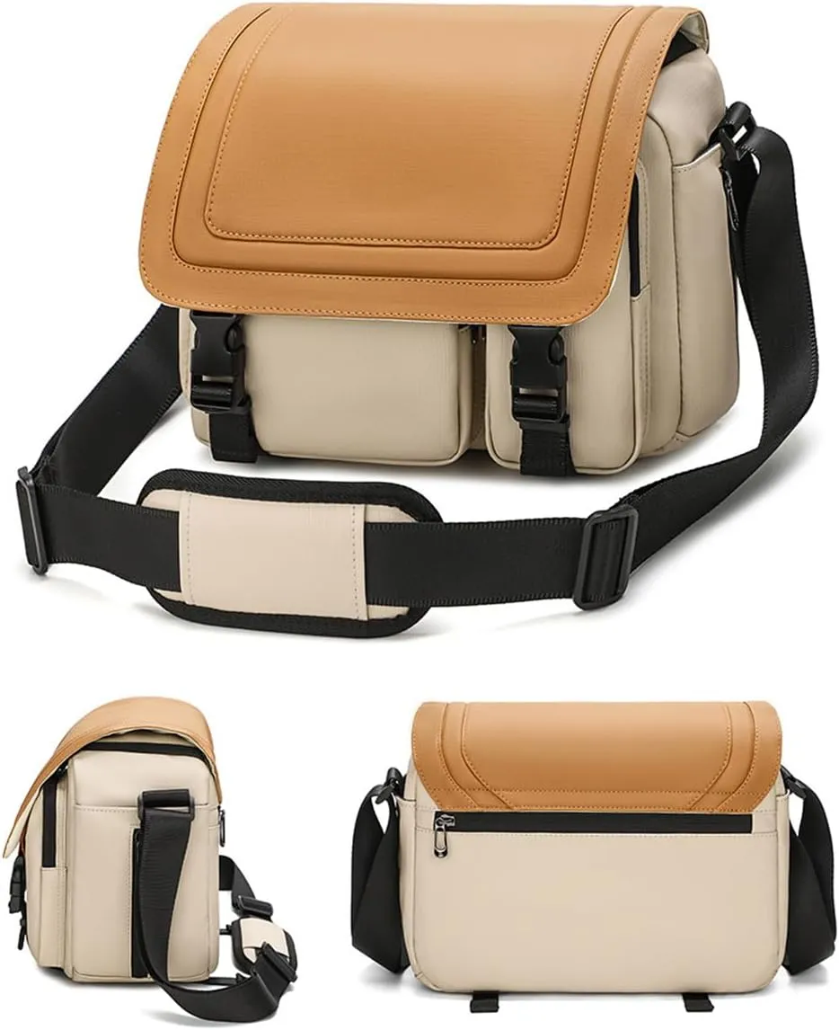 Camera Sling Bag with Tripod Holder, Waterproof Anti Theft Crossbody Shoulder Camera Bags for Photographers Women Men (Orange,31 * 13 * 22cm)