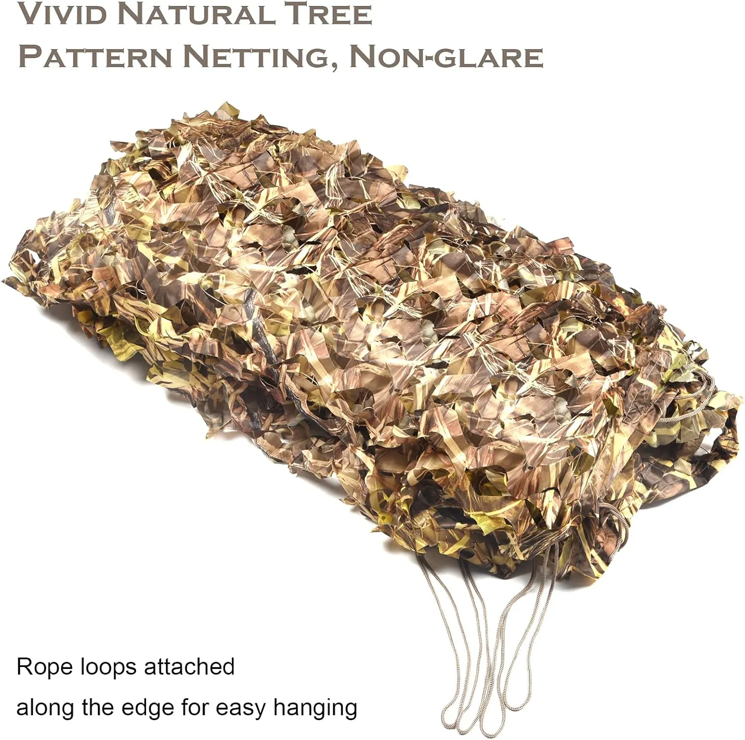 Camo Netting Camouflage Netting 6.5ft×10ft,10ft×10ft, 20ft×20ft,with Mesh Backing, Hunting Blind Nets, Sunshade Canopy, Army Tarp Fence Net for Party Decoration, Photograph and Car Cover