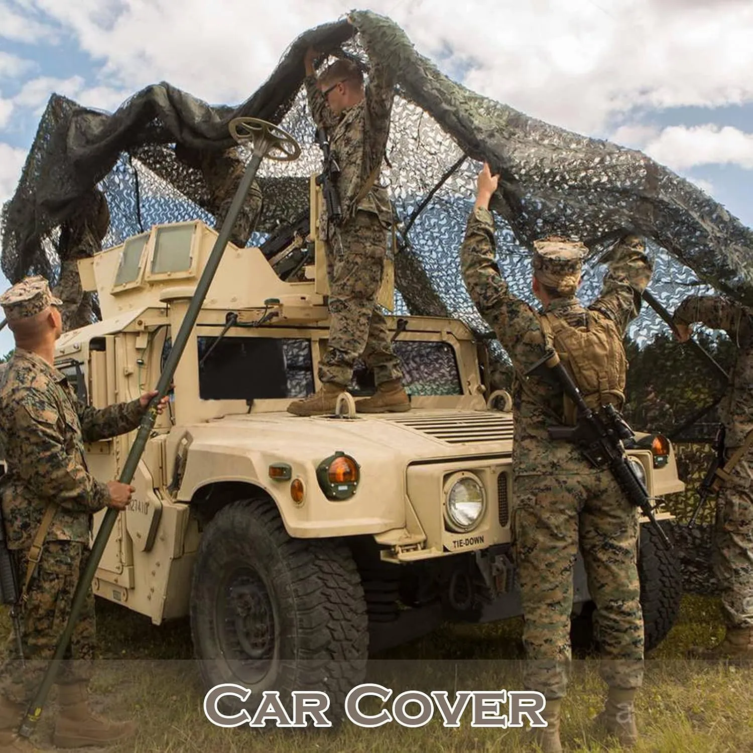 Camo Netting Camouflage Netting 6.5ft×10ft,10ft×10ft, 20ft×20ft,with Mesh Backing, Hunting Blind Nets, Sunshade Canopy, Army Tarp Fence Net for Party Decoration, Photograph and Car Cover